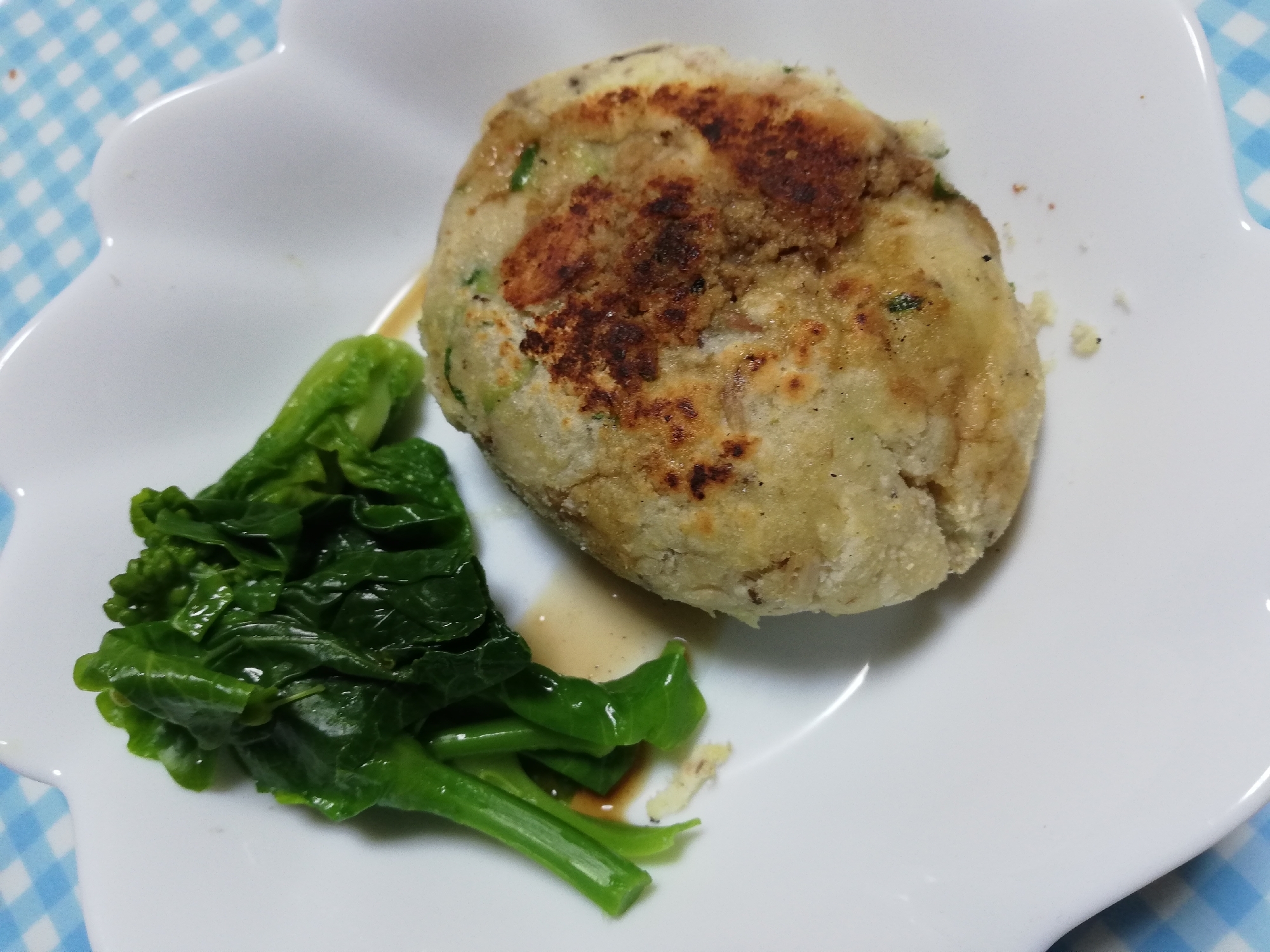 生おからとサバ缶のハンバーグ