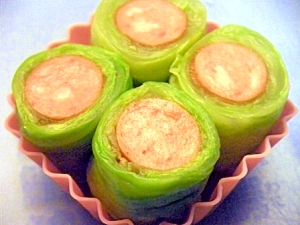 ウィンナーのキャベツ巻き お弁当おかず レシピ 作り方 By 寝虎太郎 楽天レシピ