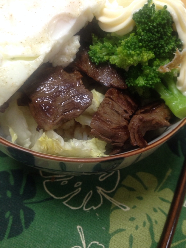 特盛り(*^^*)☆焼肉丼☆