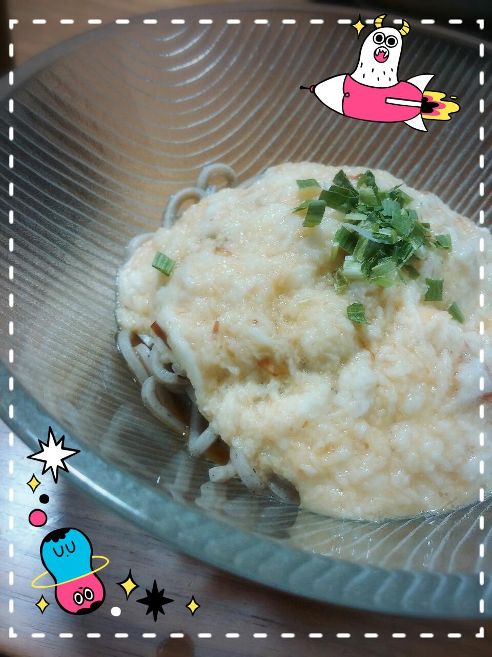 夏はやっぱり|´ﾟ艸ﾟ` )とろろそば