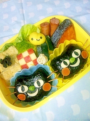 簡単キャラ弁 くろねこちゃんのお弁当 レシピ 作り方 By Cherry05 楽天レシピ
