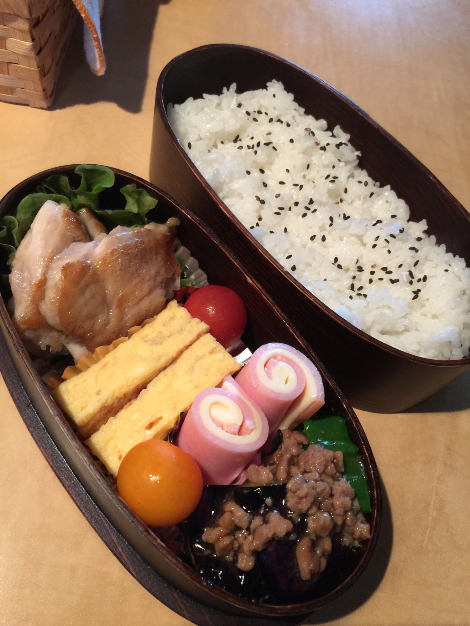 今日のパパのお弁当！鶏肉のグリル弁当