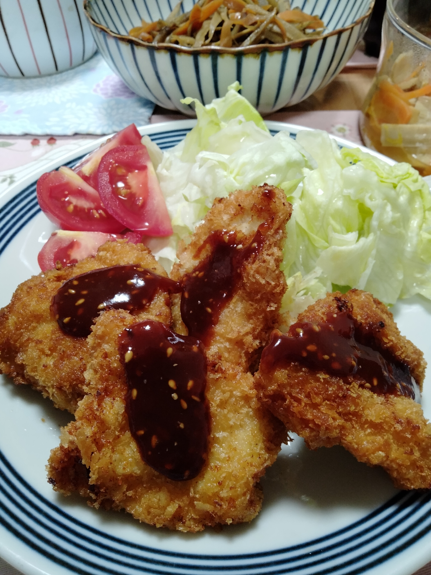 下味不要・キッチンバサミで簡単に！鶏むね肉のカツ