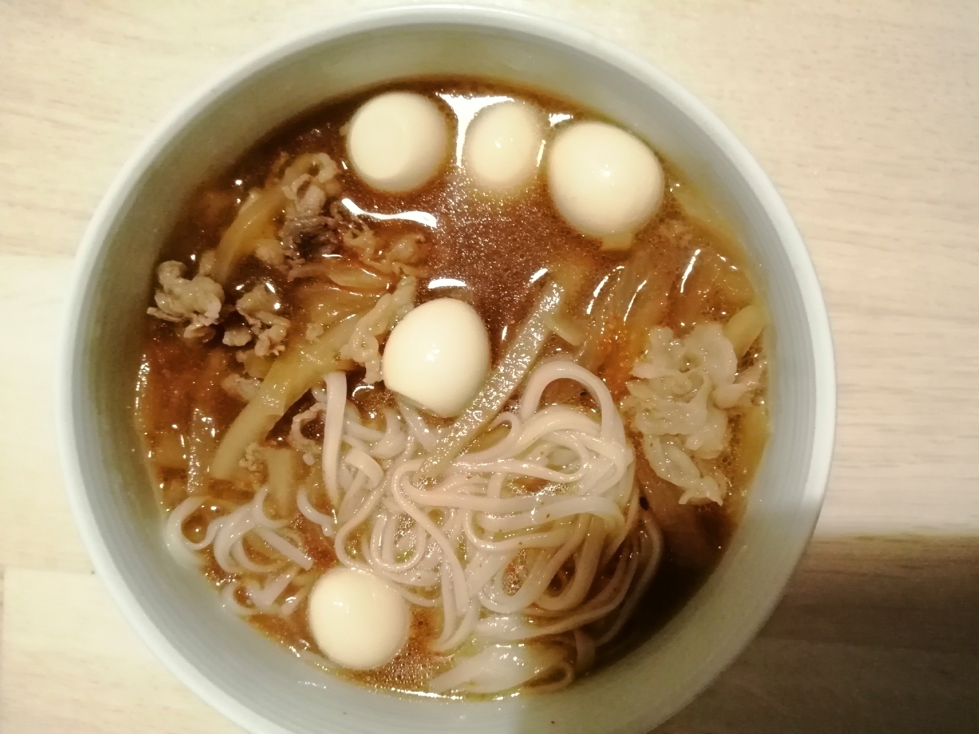 うずら肉汁うどん