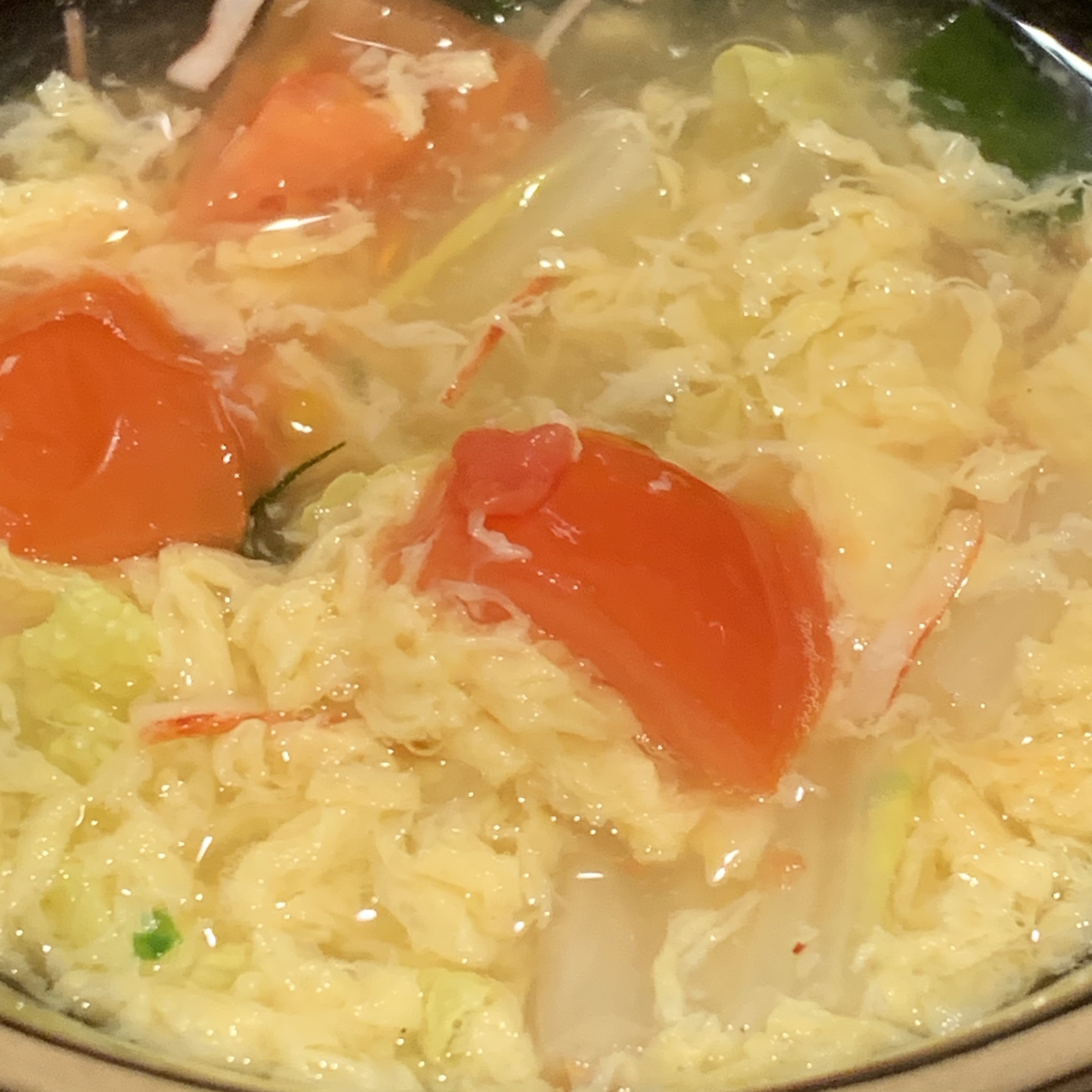 トマトと卵の洋風スープ