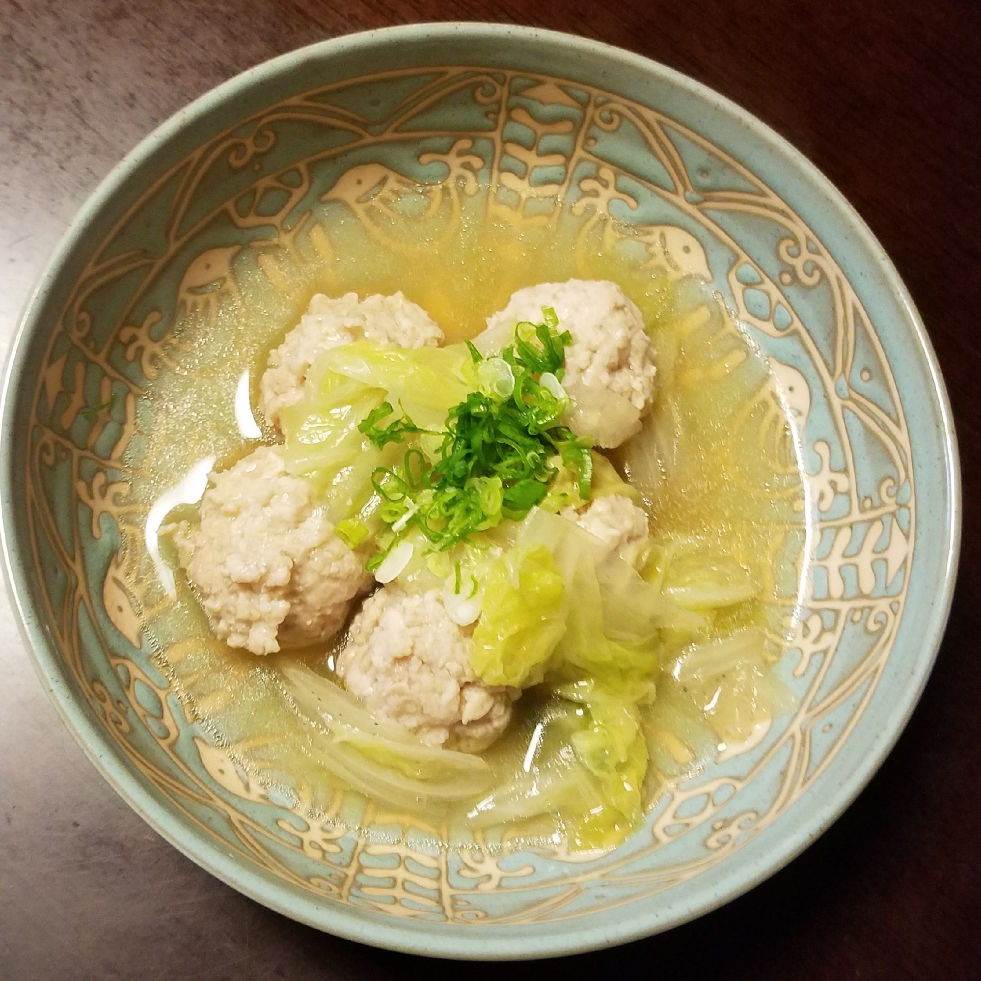 鶏団子と白菜の中華スープ煮