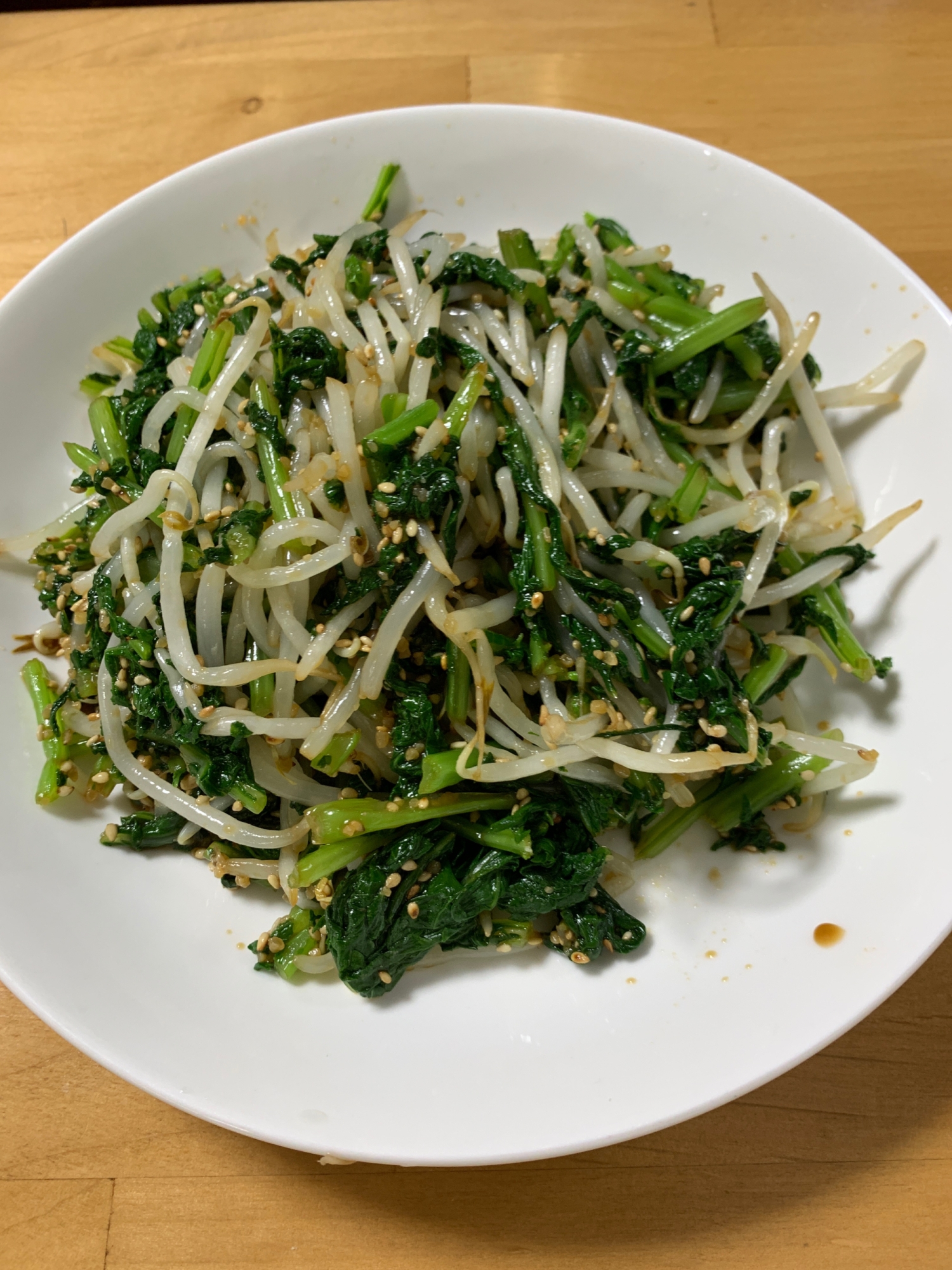 モヤシと小松菜の酢醤油