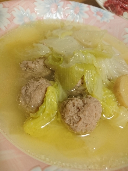 ぽかぽかスープにとろける白菜、大好きです！ごちそうさまでした(о＾∇＾о)