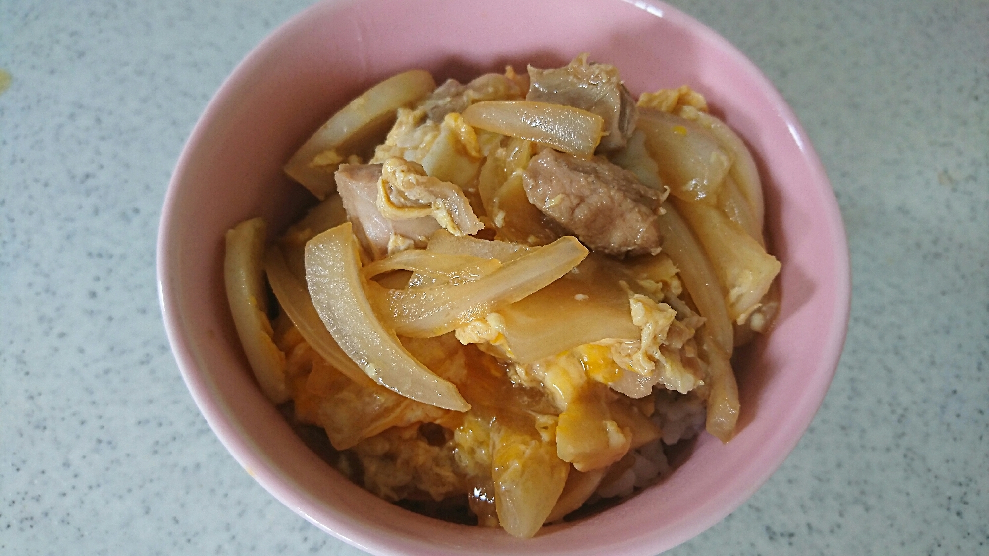 鶏肉とかぶの卵とじ丼