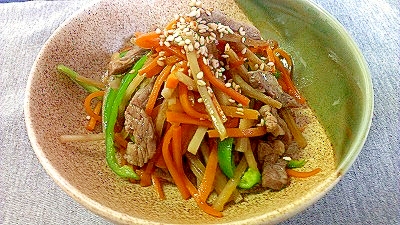 牛カルビ肉入りきんぴらごぼう レシピ 作り方 By Nasu2405 楽天レシピ