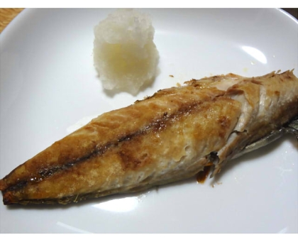 ごま油で鯖の塩焼き