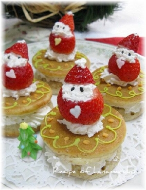 ホットケーキミックスで小さなクリスマスケーキ レシピ 作り方 By はなまる子 楽天レシピ