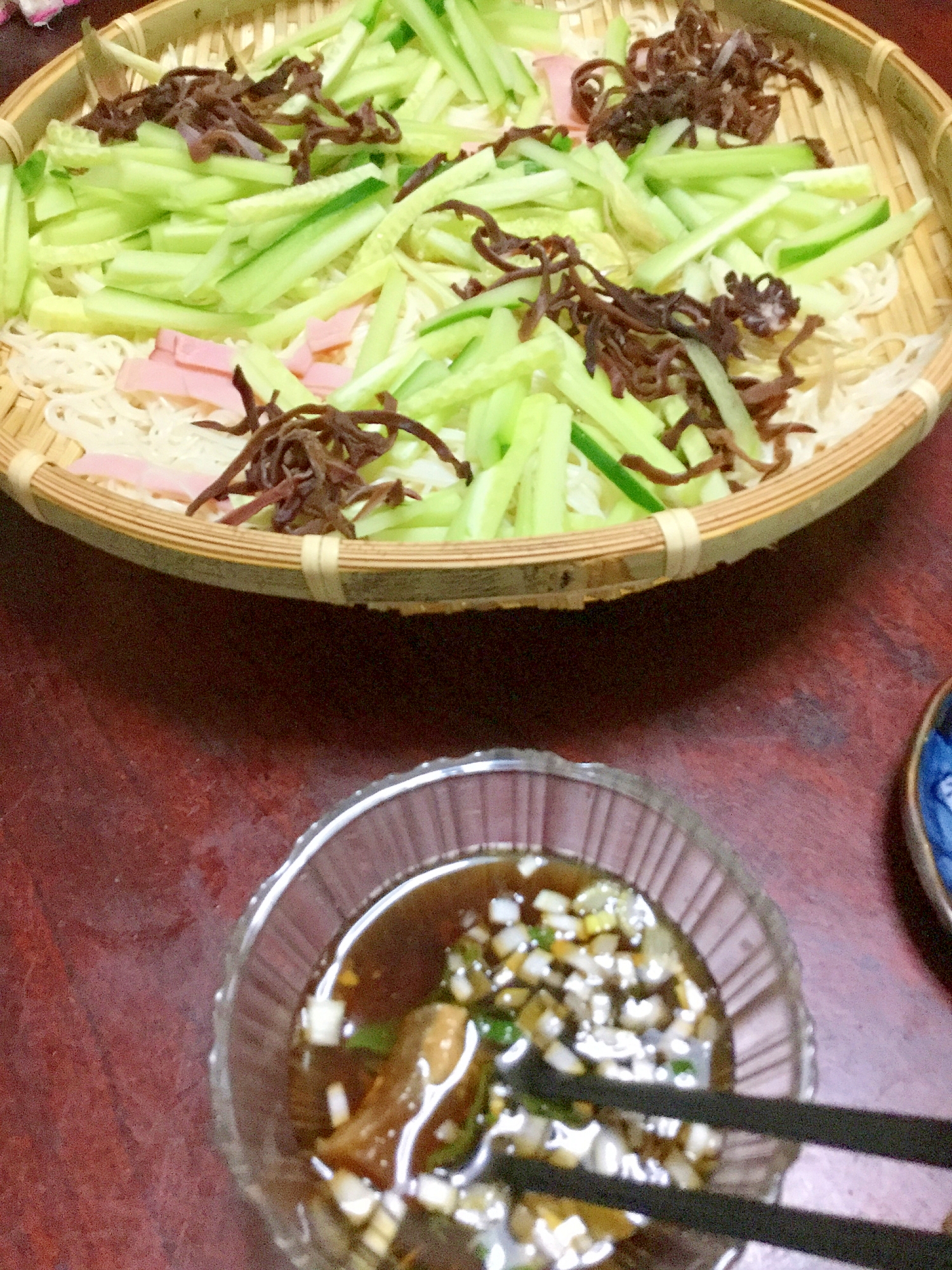 大人な素麺☆奈良漬け入り！