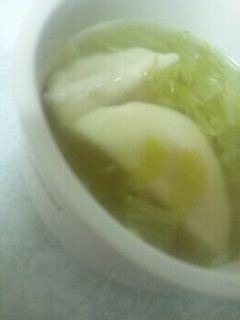水餃子の白菜スープ