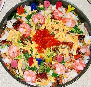 鰻のちらし寿司