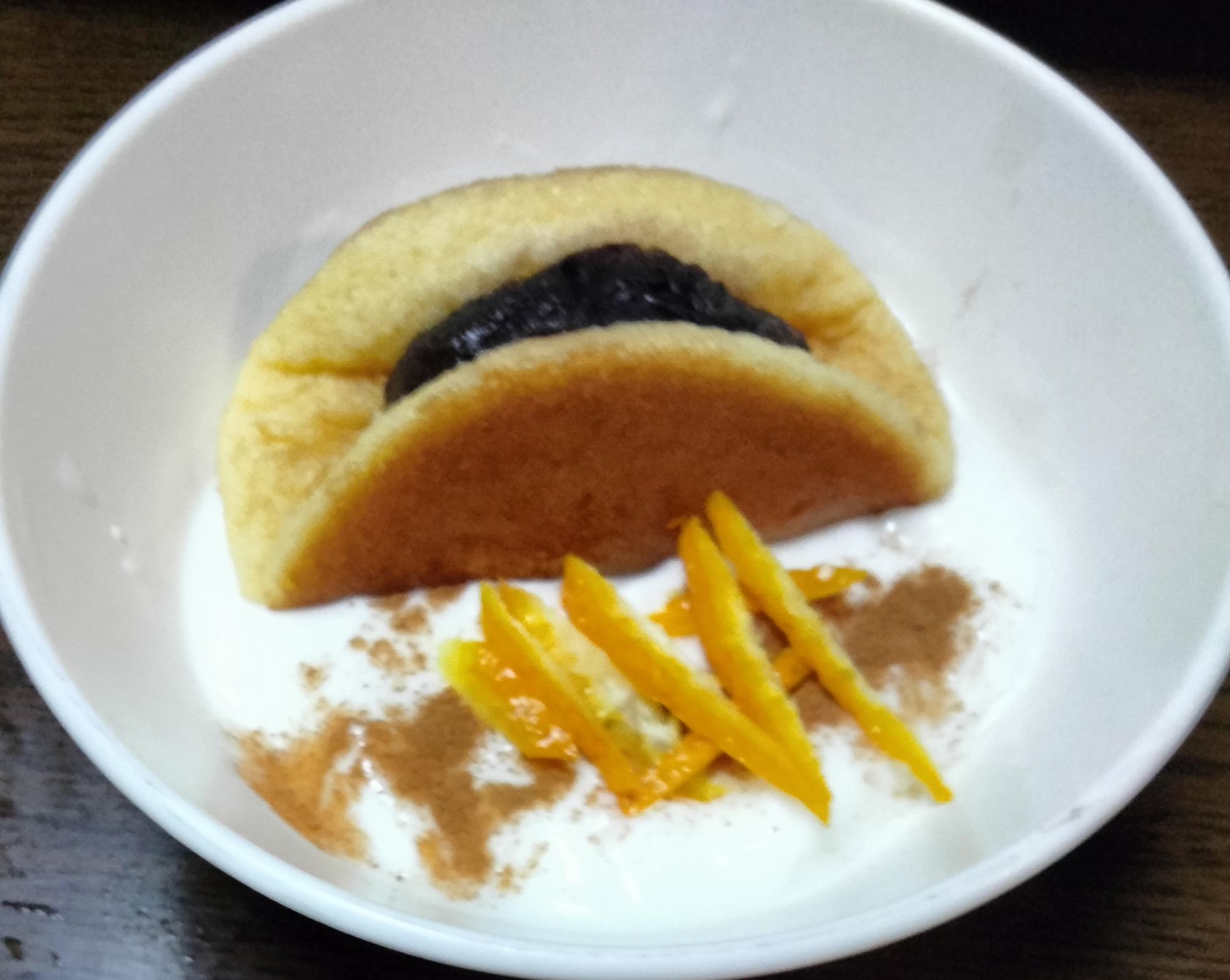 今日のヨーグルト♡和菓子&柚子皮千切り