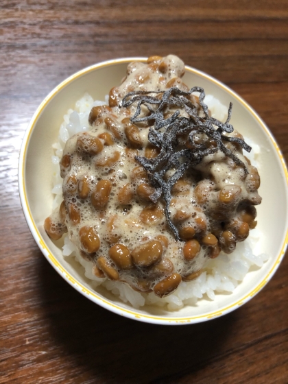 「納豆」と塩昆布のご飯☆