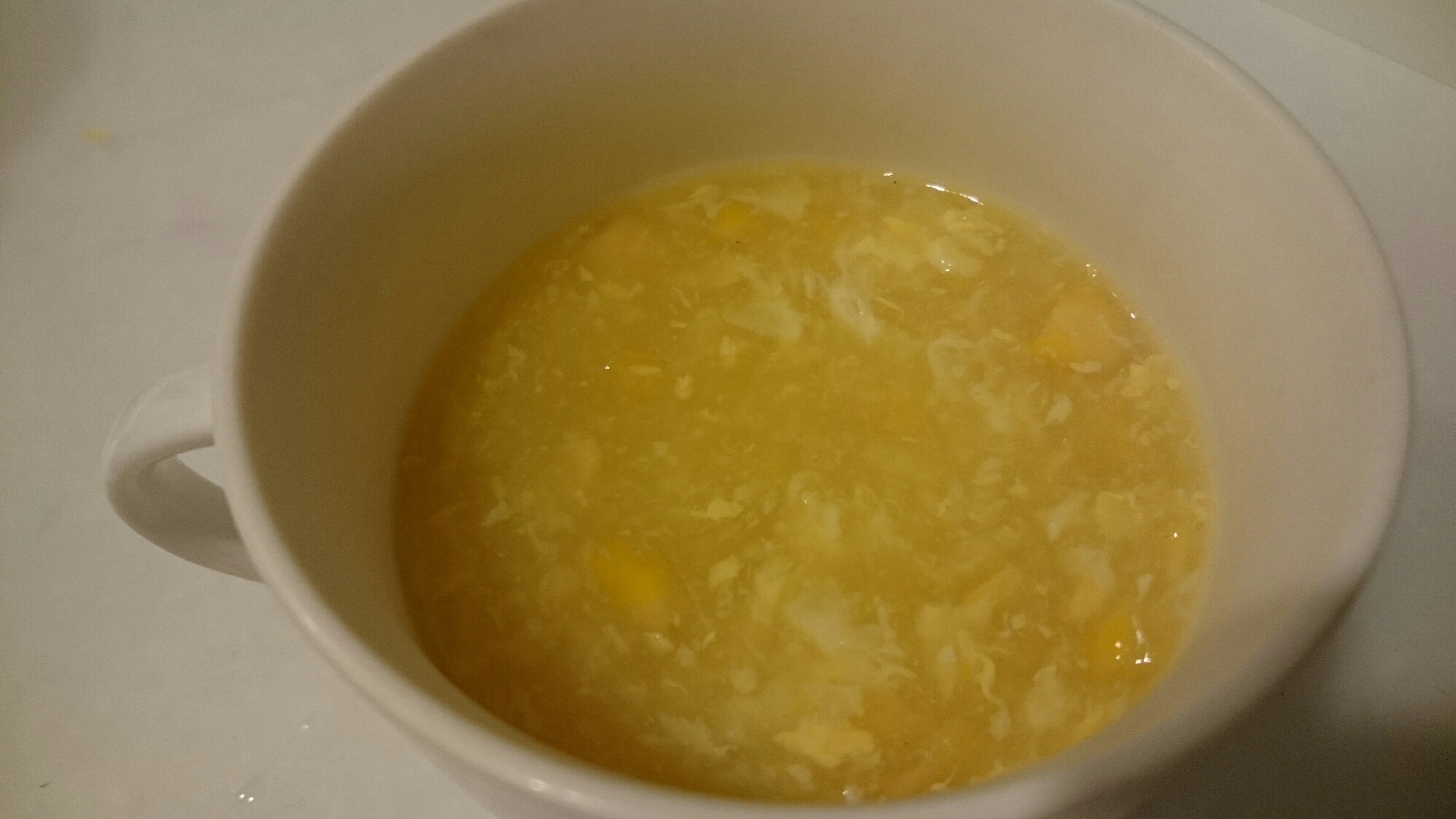 中華コーン卵スープ