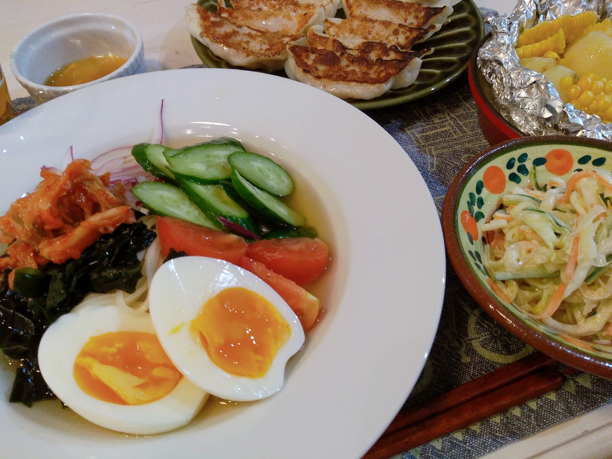 素麺で♪さっぱりつるん！冷麺風素麺☆