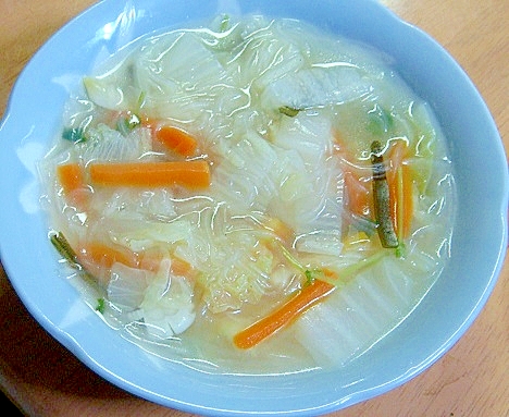 野菜モリモリ！春雨スープ