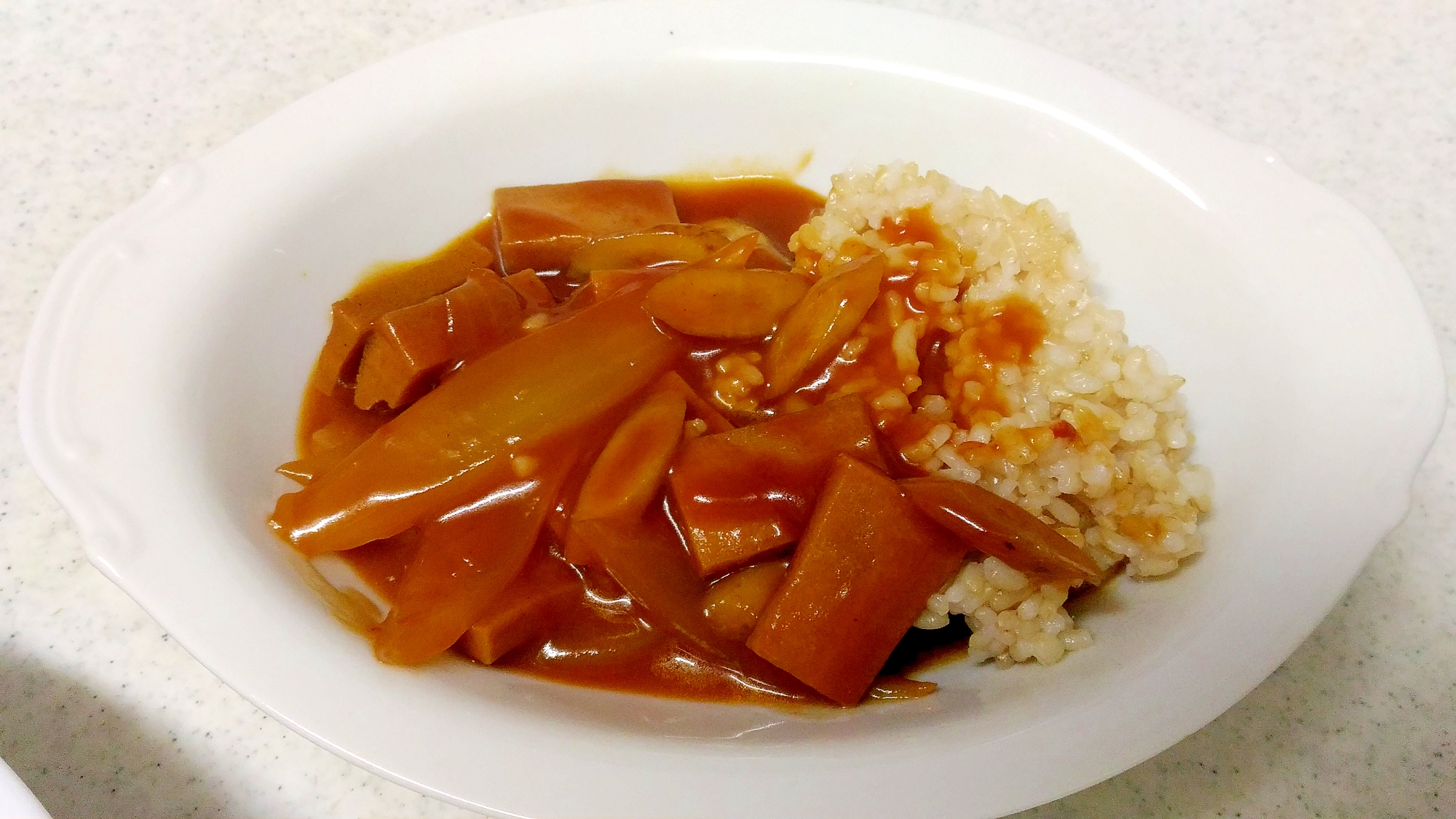 牛蒡と高野豆腐のハヤシライス風