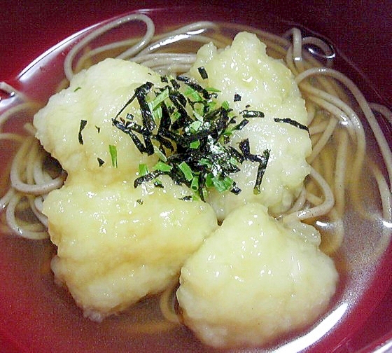 山芋すり流し団子のお蕎麦