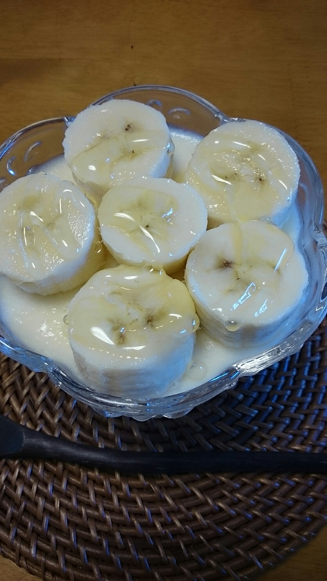 食後に☆バナナとクリームチーズのムース(*^^*)