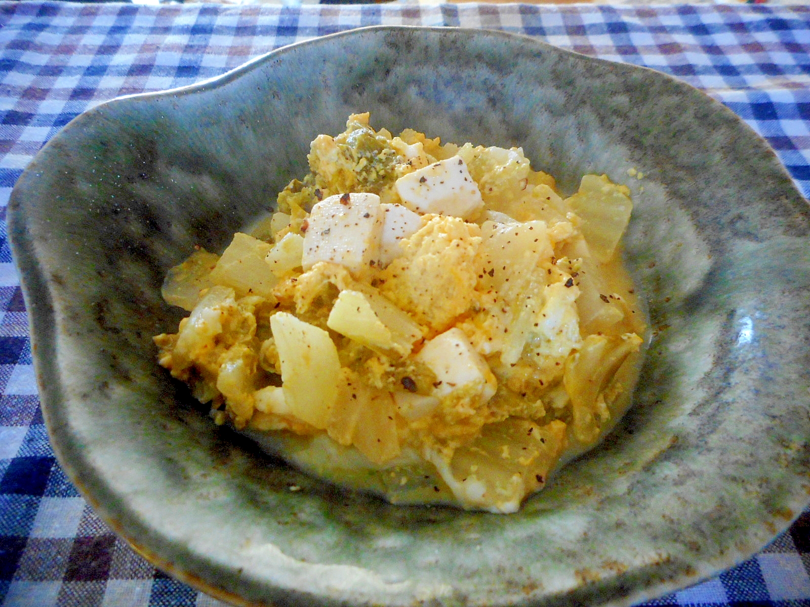 白菜と豆腐の卵炒め