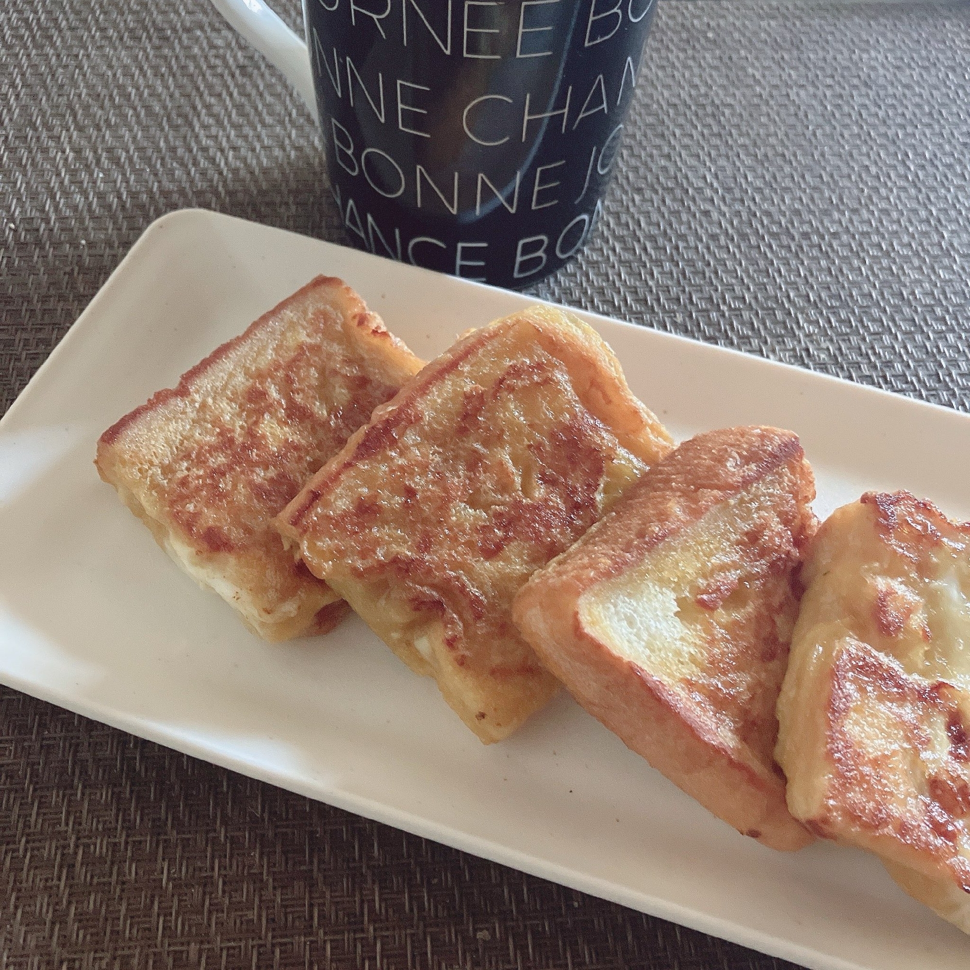 牛乳無しで！黒糖風味フレンチトースト