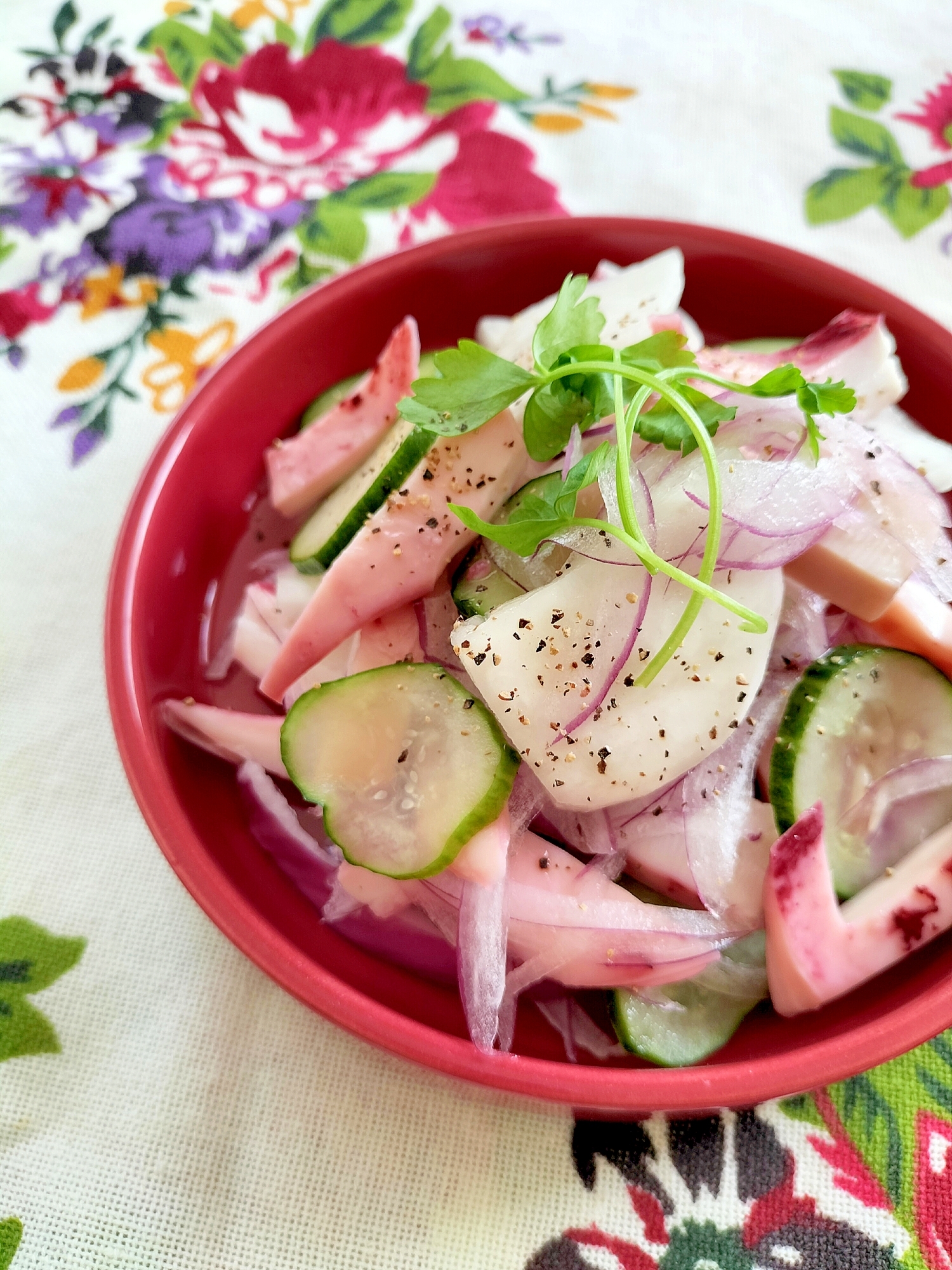 かぶといかのお漬物サラダ風♪