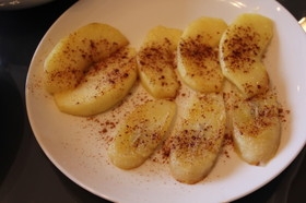 簡単デザート！　バナナのシナモン焼き