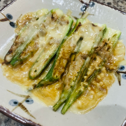レンジで簡単❣️オクラの味噌チーズ