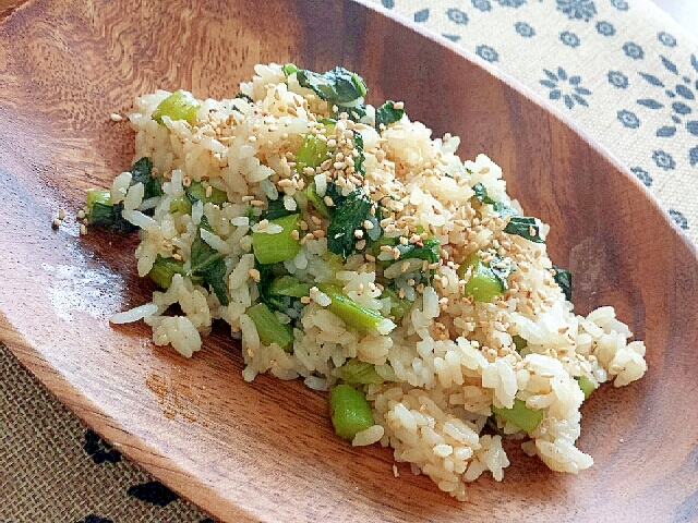 *野沢菜漬けのチャーハン*