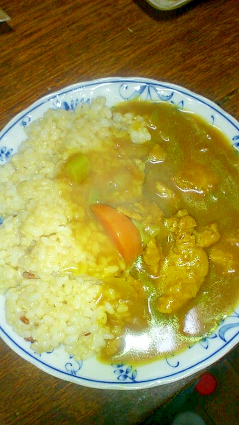 大根葉入り　ベジカレーライス♪