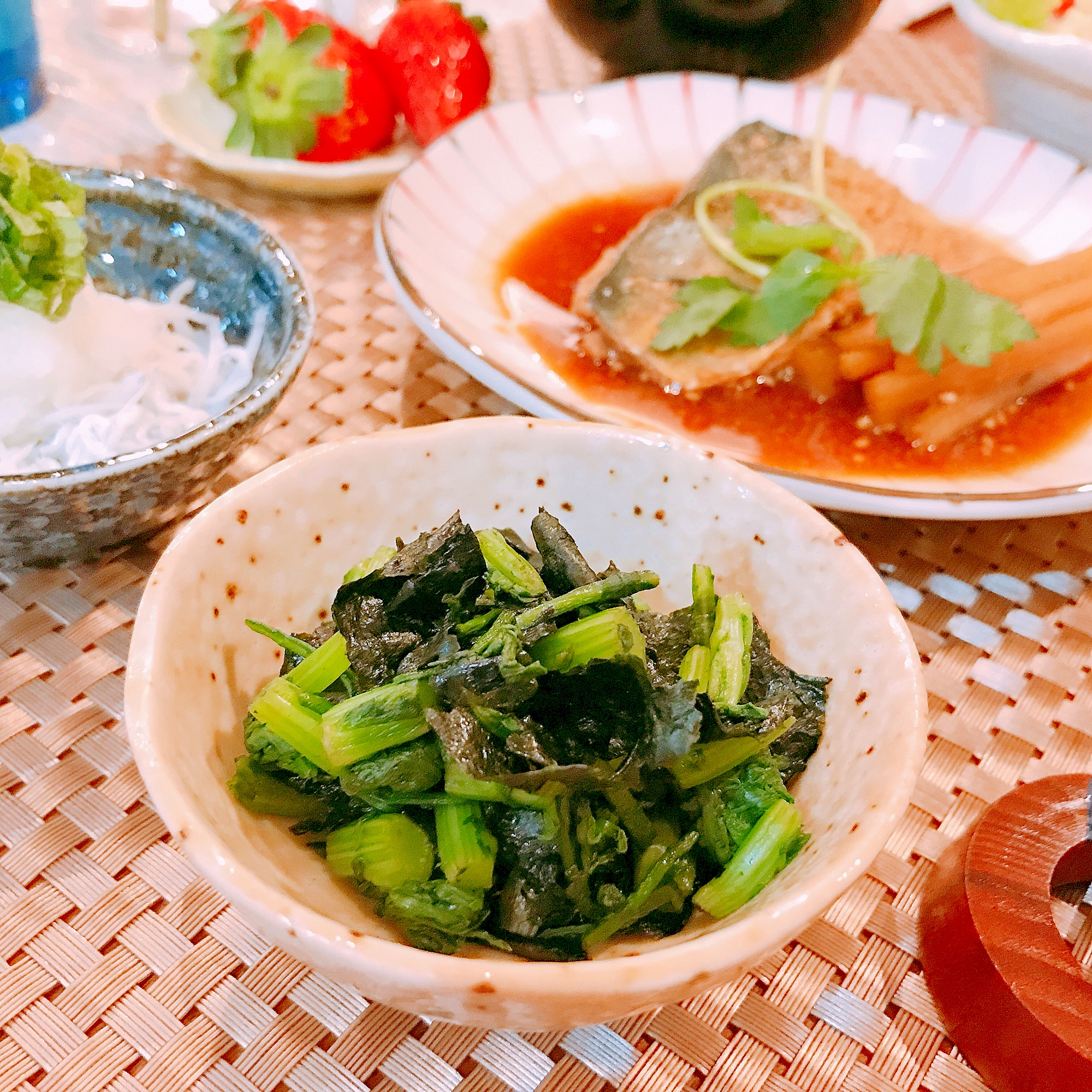 香り豊か♡春菊の海苔和え