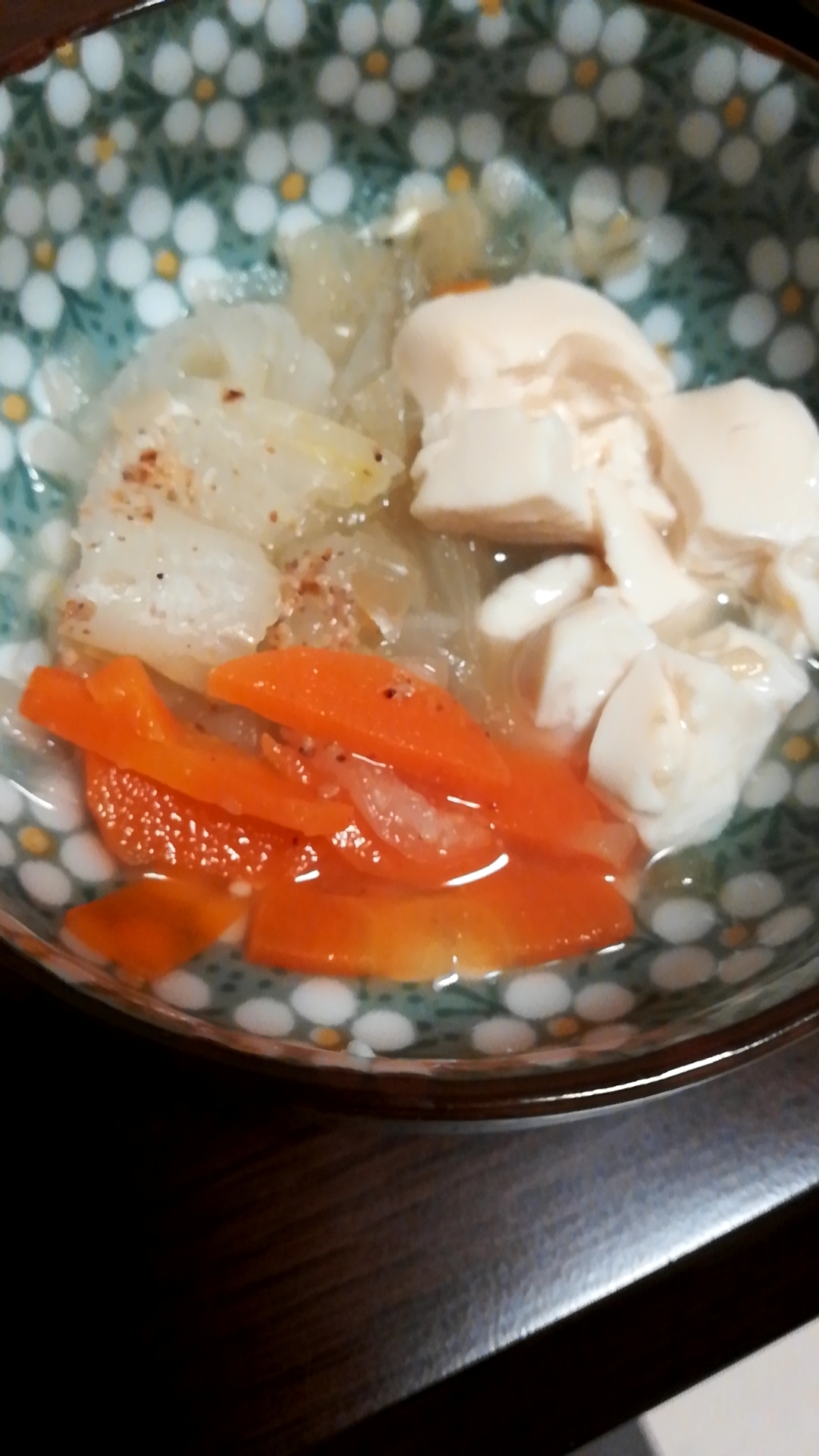 離乳食★豆腐白菜にんじんのごまスープ