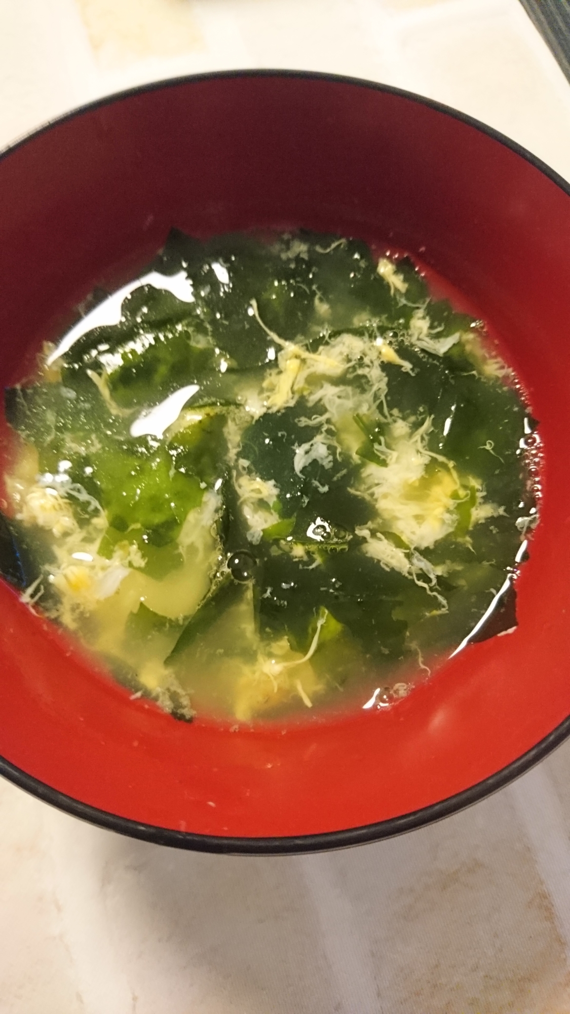 たまごとわかめの韓国風スープ