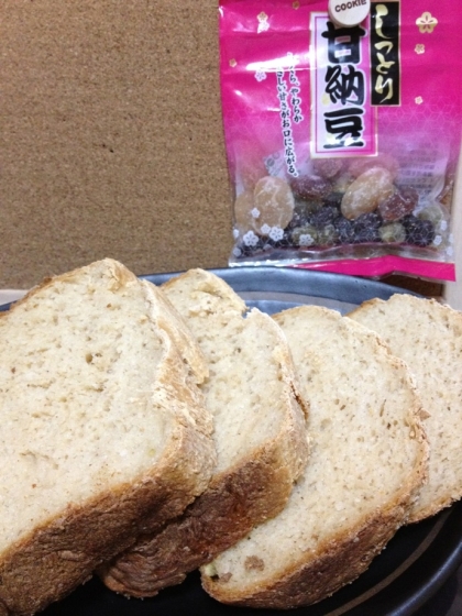 ＨＢで！きな粉と甘納豆の食パン☆