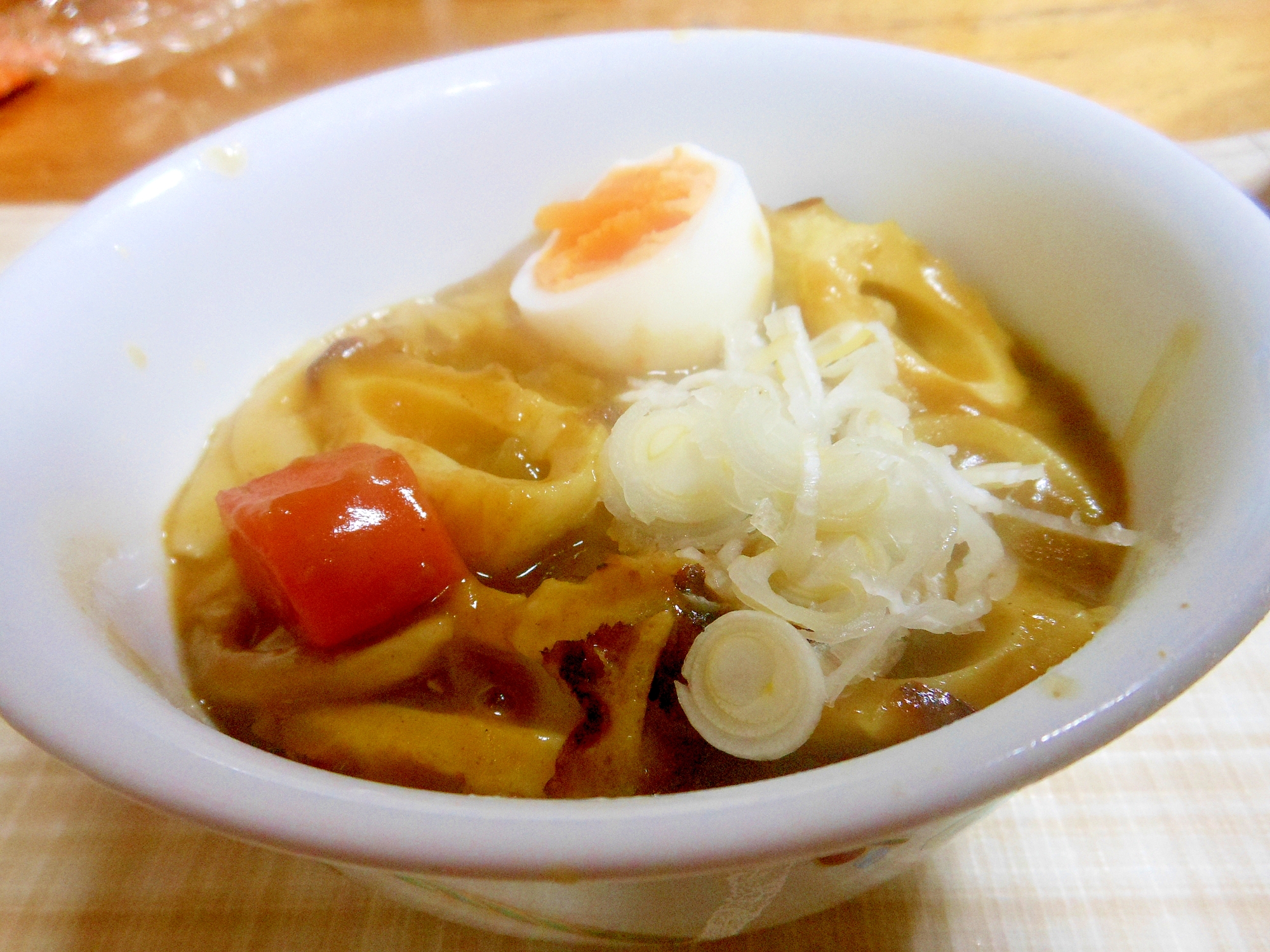 残りカレーで～竹輪と卵のカレーうどん