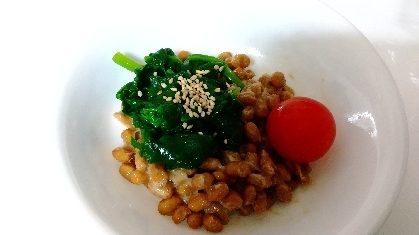 ほうれん草トマト納豆