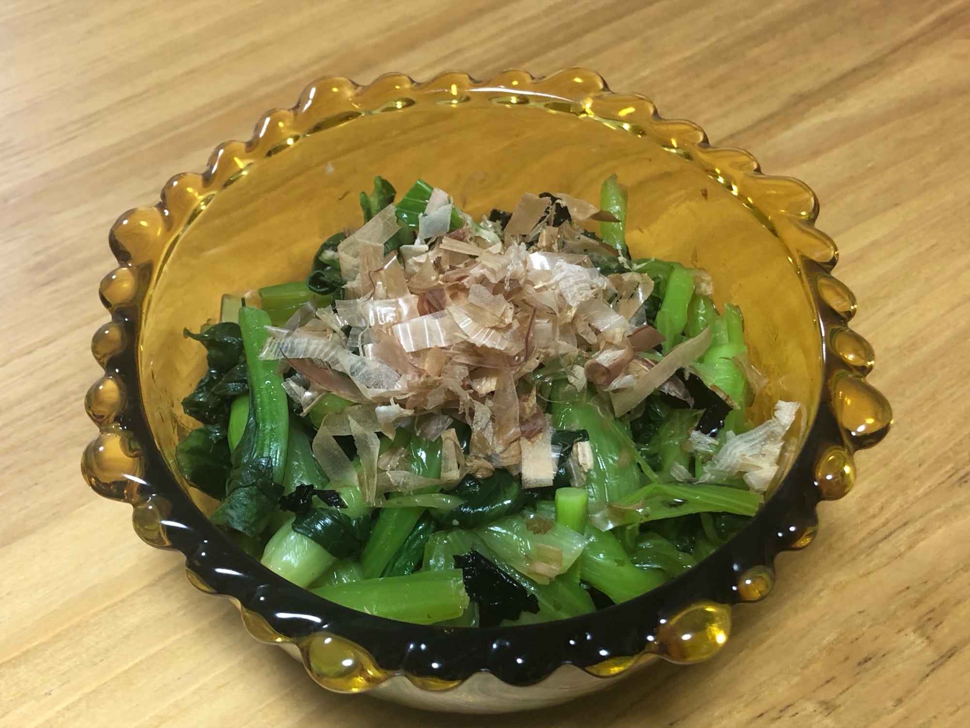 小松菜のワサビのり和え