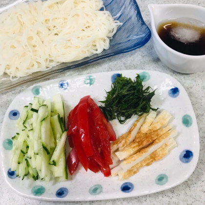 野菜たっぷり⌘そうめん♫