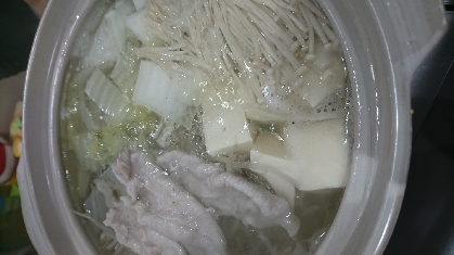 白菜と豚こまの水炊き