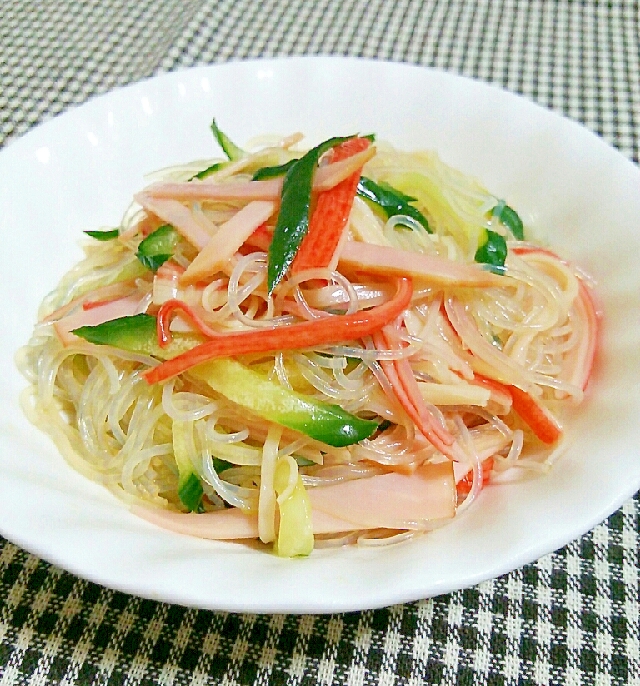 余った冷やし中華のタレで中華風春雨サラダ