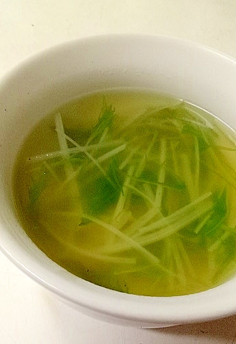 直ぐできるカレーに合う水菜スープ