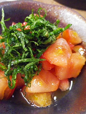 トマトのがりがり生姜サラダ