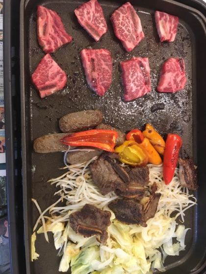 ホットプレートで焼き肉