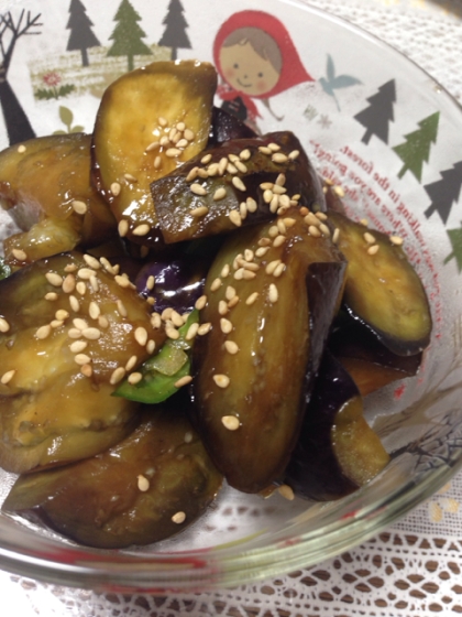 茄子とピーマンの生姜醤油炒め