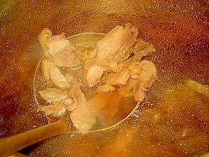 圧力鍋で☆親鶏肉出汁の麺つゆ