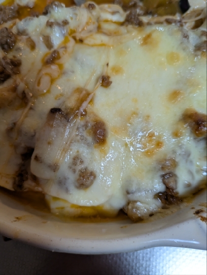 なすと豆腐のミートソースグラタン